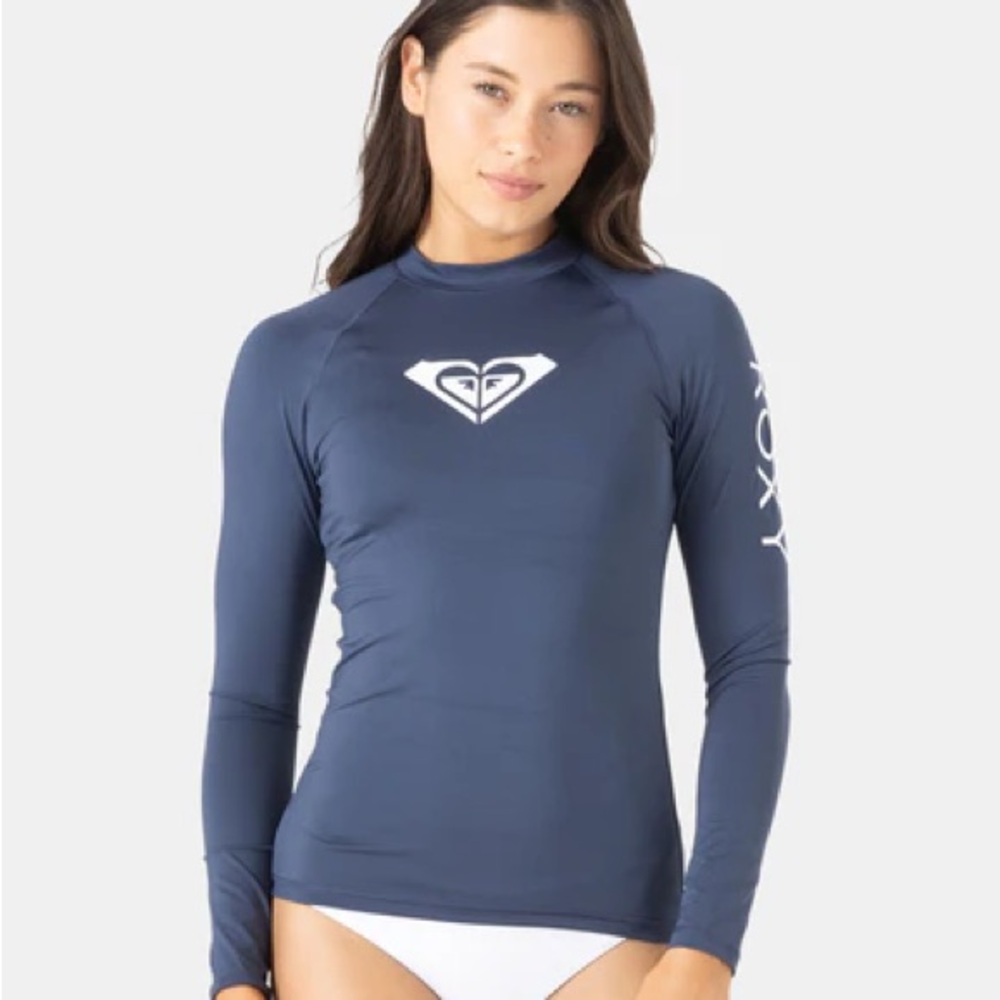 Roxy Blue Fitted Long Sleeve Tee